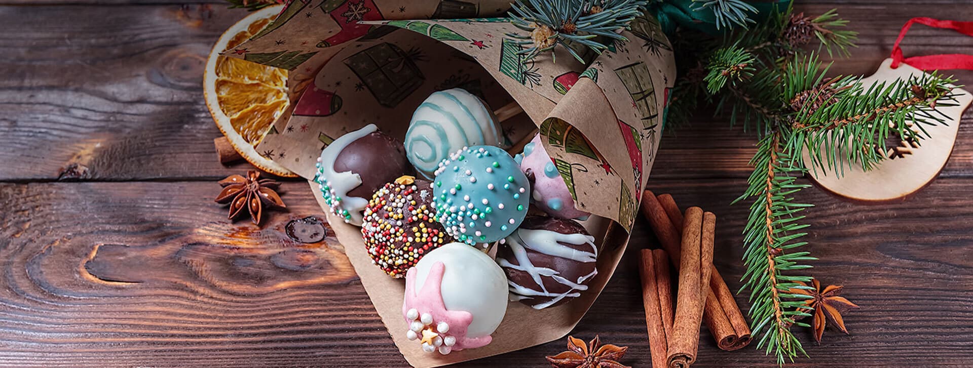 Cake pop de Natal