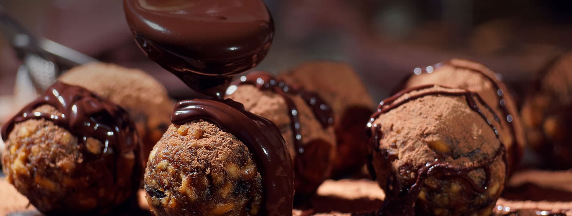 Trufa de cream cheese e chocolate